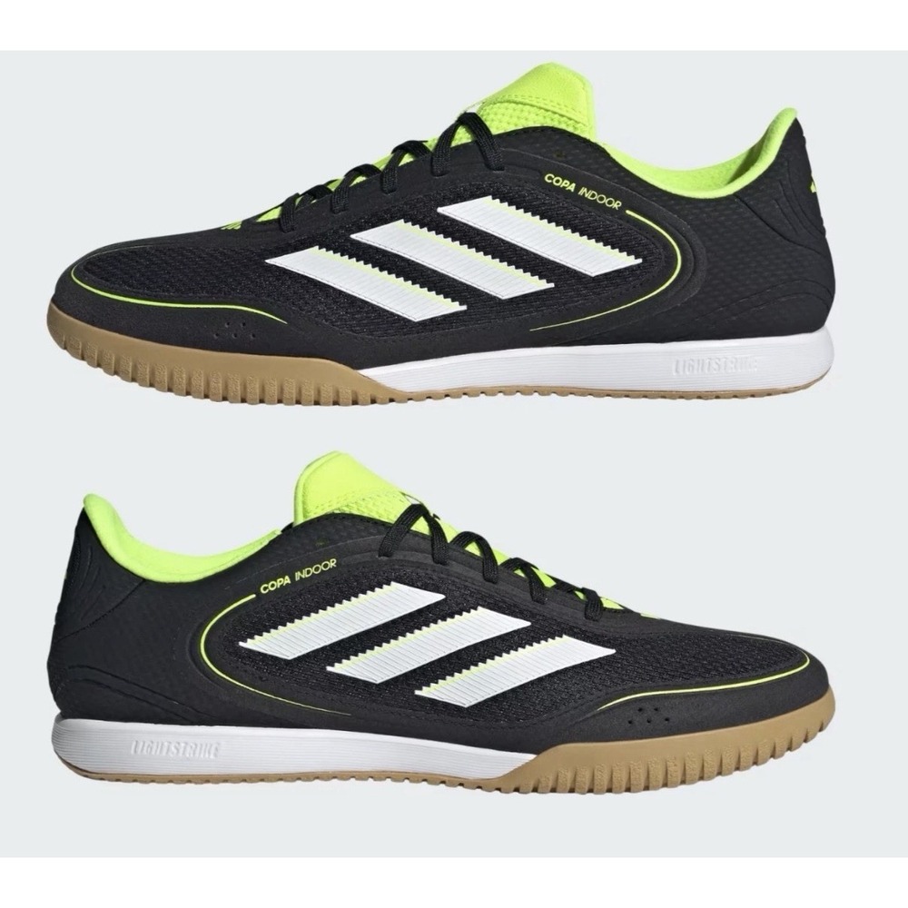Adidas Copa Court League Indoor Men's 8.5 Black Sneakers Athletic Shoes JR2875